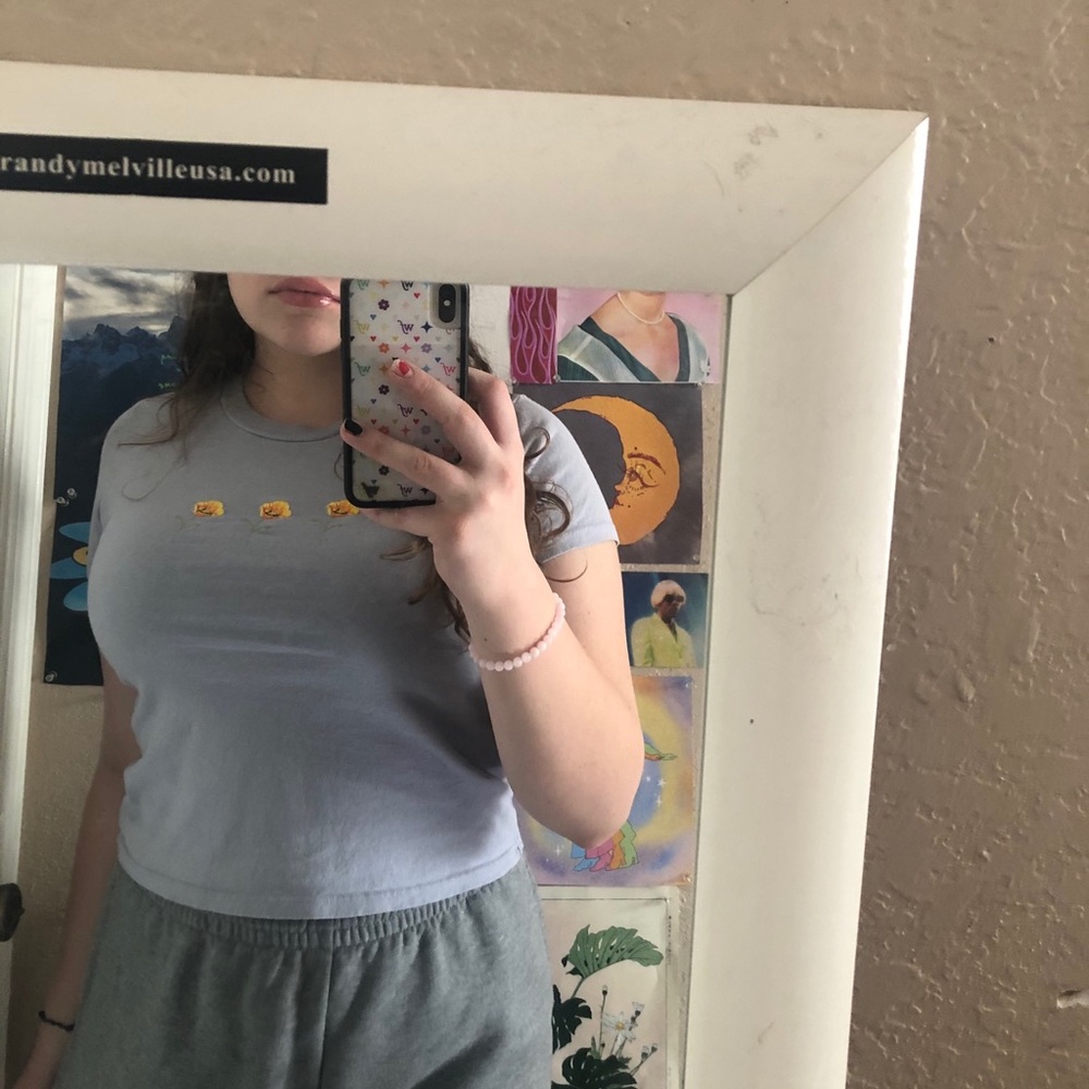 Brandy Melville Helen Poppy crop top
